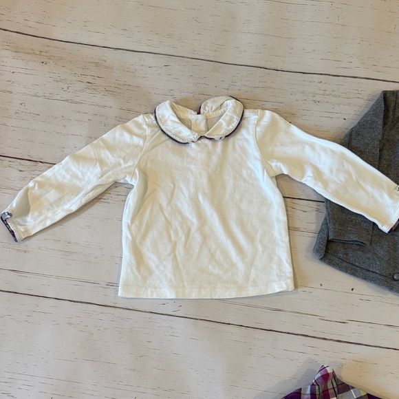 Janie and Jack Plaid Skirt and Cardigan Set - Picture 3 of 9